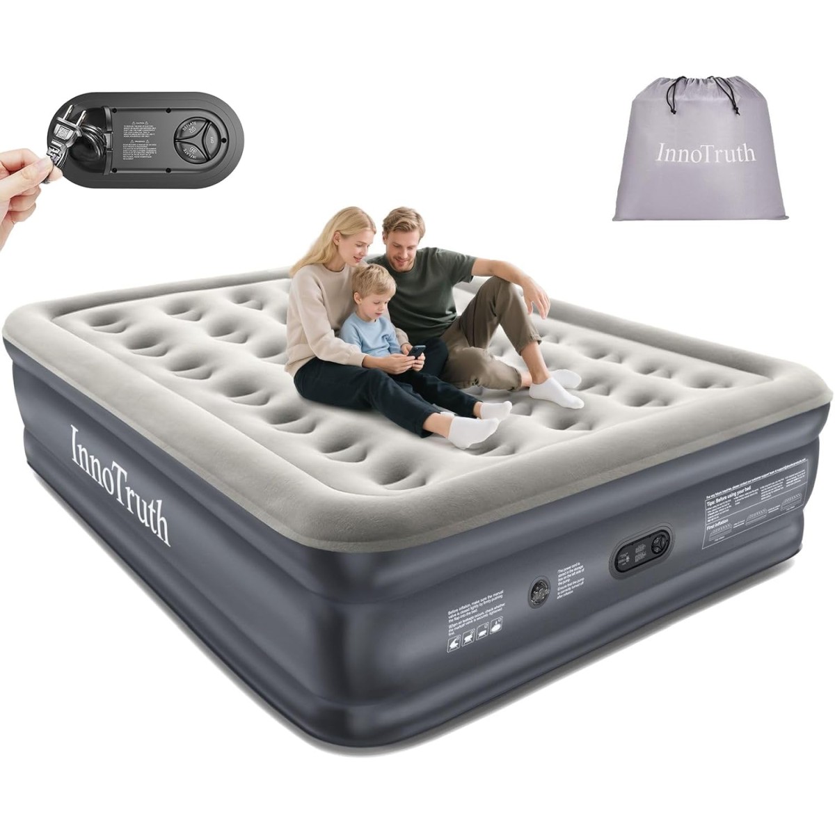 InnoTruth Queen Air Mattress with Built-In Pump