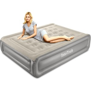 InnoTruth Raised Queen Air Mattress in Gray
